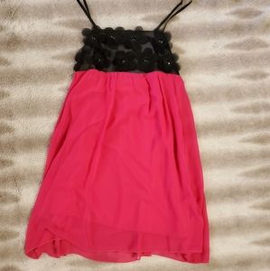 Black and fuschia party dress